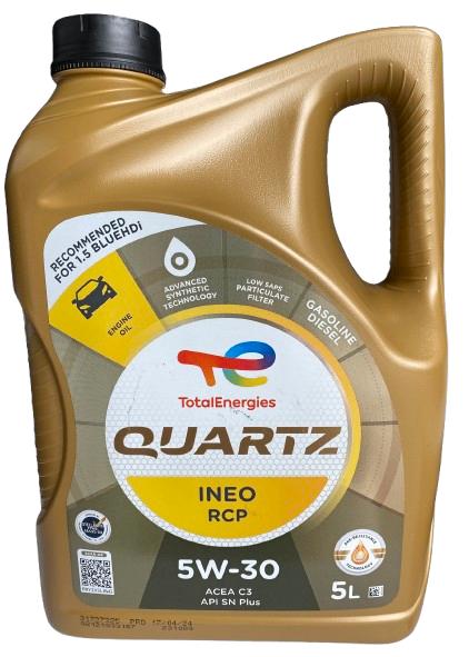 Total Quartz Ineo RCP 5W-30 (STELLANTIS) 5 Liter, Auto diversen, Onderhoudsmiddelen, Verzenden