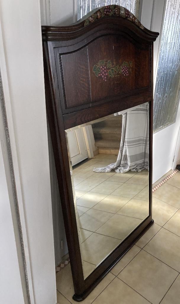 Prachtige houten hal-spiegel, Enlèvement, Rectangulaire, 75 à 100 cm, 100 à 150 cm