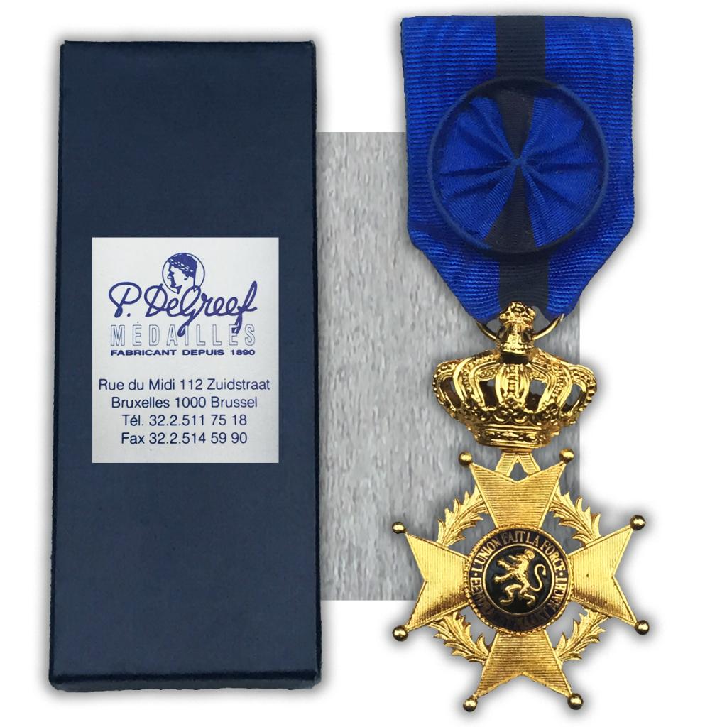 🚨ABL: DE GREEF ORDE VAN OFFICIER LEOPOLD II TWEETALIG, Verzamelen, Militaria | Algemeen, Verzenden, Landmacht, Lintje, Medaille of Wings
