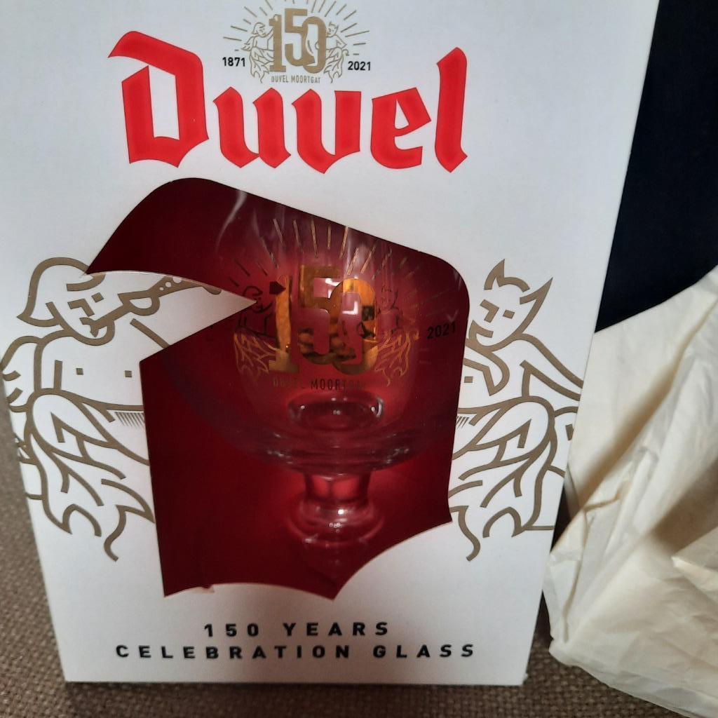 GLAS DUVEL 150 JAAR IN DOOS, Ophalen of Verzenden, Nieuw, Glas of Glazen, Duvel