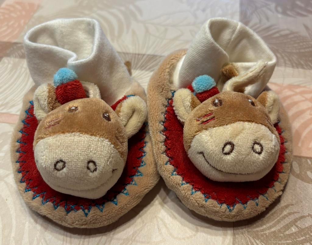 Noukies baby slofjes maat 17/18., Slofjes, Jongetje of Meisje, Ophalen of Verzenden, Zo goed als nieuw