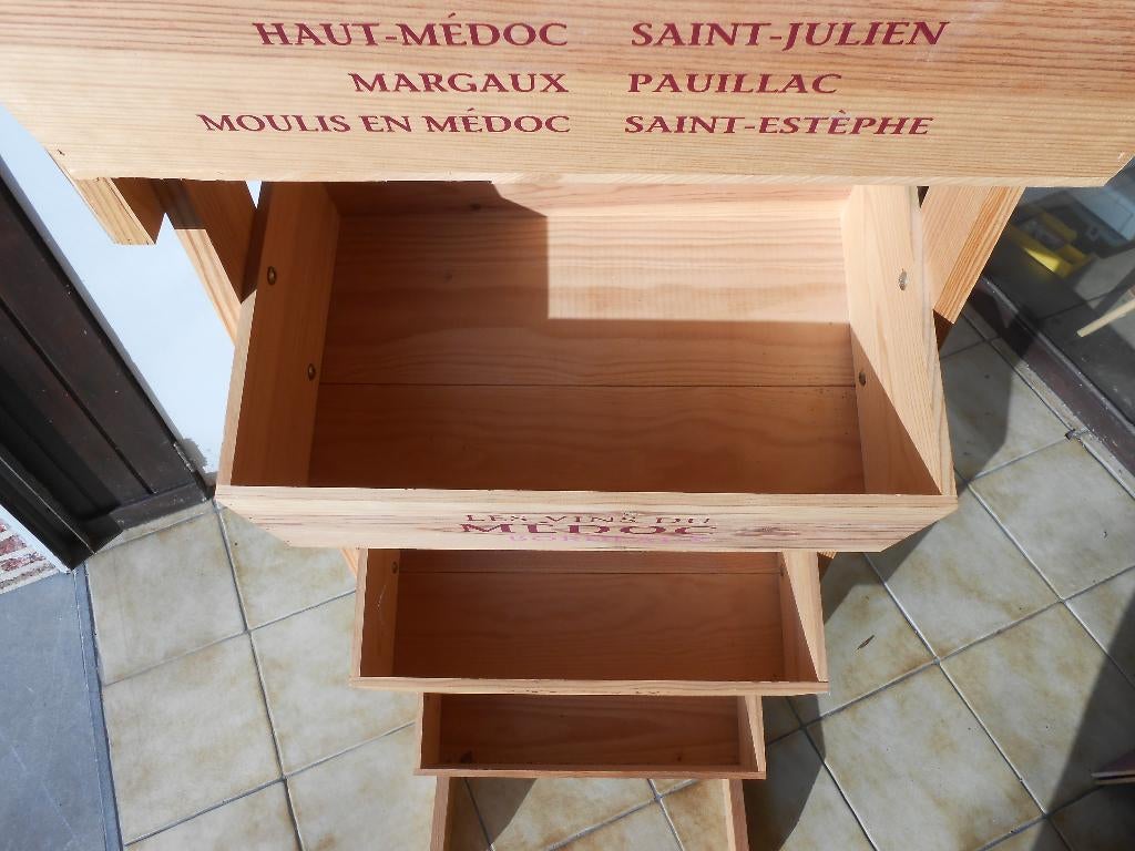 REK IN HOUTEN FRANSE WIJNKISTEN, Huis en Inrichting, Woonaccessoires | Kisten, Ophalen