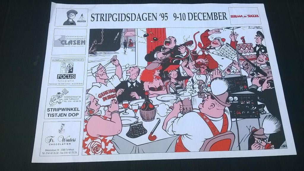 Poster Stripgidsdagen 1995, Boeken, Stripverhalen, Gelezen, Eén stripboek, Dirk Stallaert, Ophalen of Verzenden