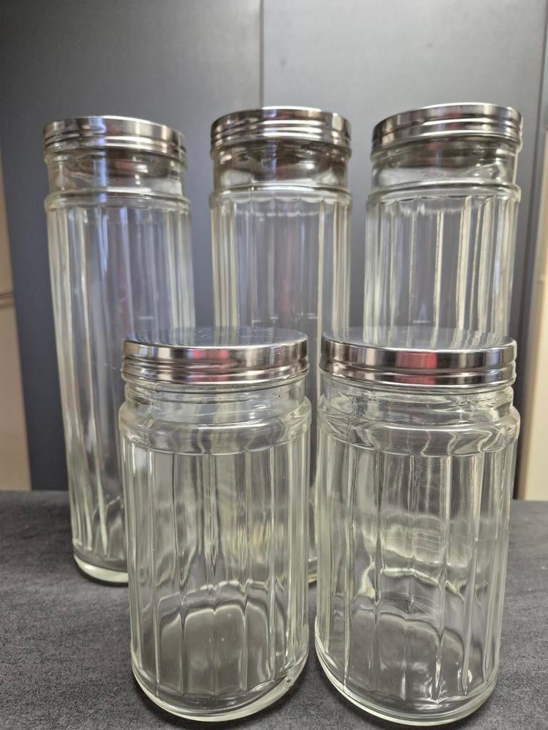 Voorraadpotten pasta, Huis en Inrichting, Keuken | Potten en Pannen, Ophalen, Gebruikt, Glas, Pot, Bus of Blik