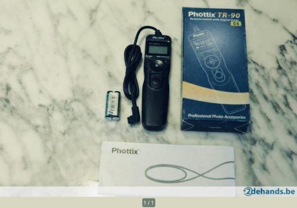Télécommande Phottix TR-90 S6 pour appareils photo Sony, TV, Hi-fi & Vidéo, Télécommandes, Enlèvement ou Envoi, Comme neuf, Universel