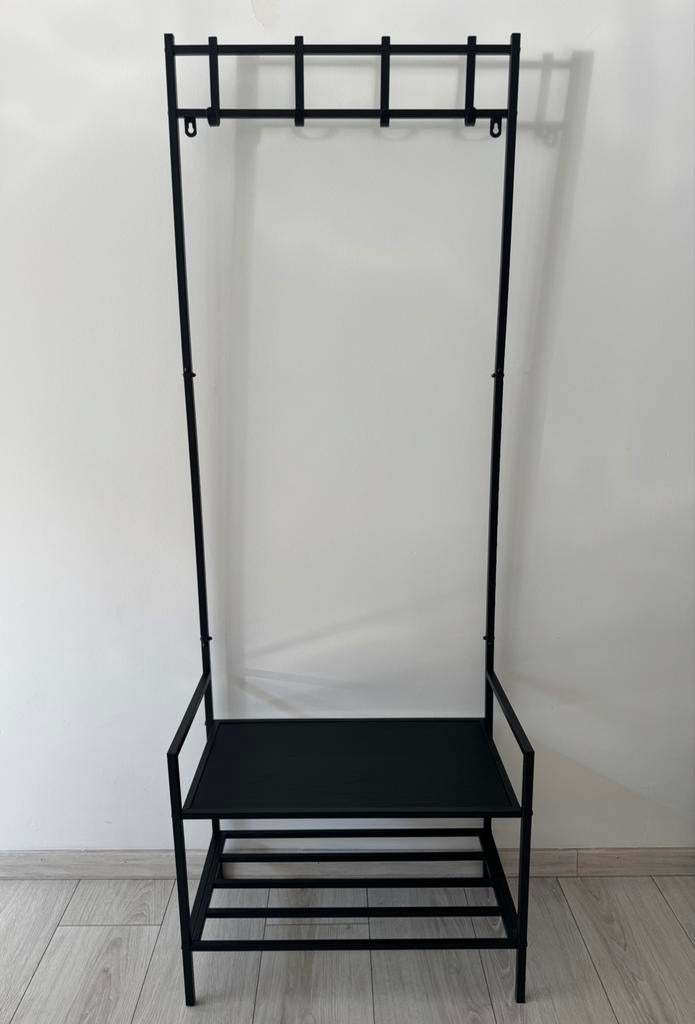 Porte-manteau en métal noir, Maison & Meubles, Accessoires pour la Maison | Portemanteaux, Comme neuf, Portemanteau sur pied, Métal