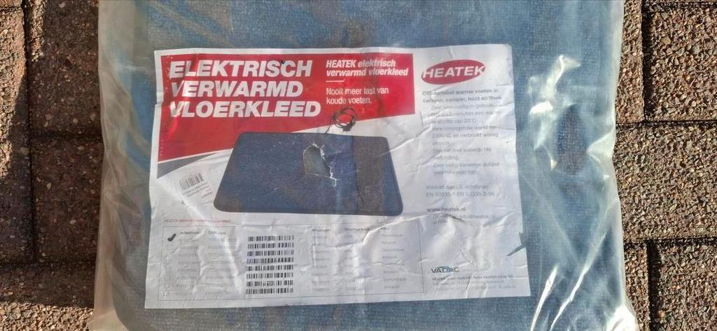 Heatek - elektrisch verwarmd vloerkleed, Caravans en Kamperen, Kampeeraccessoires, Zo goed als nieuw, Ophalen of Verzenden