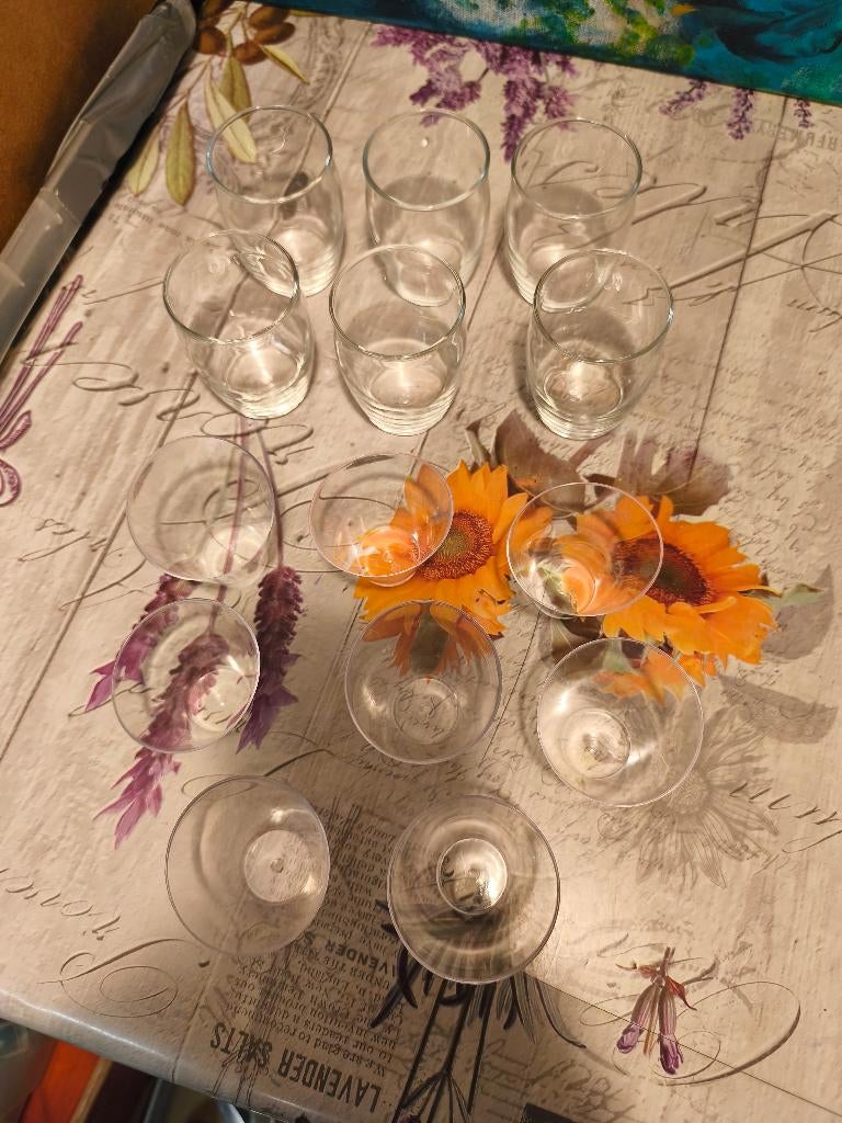 14 verrines., Maison & Meubles, Enlèvement ou Envoi, Comme neuf, Verre, Verre ou Verres