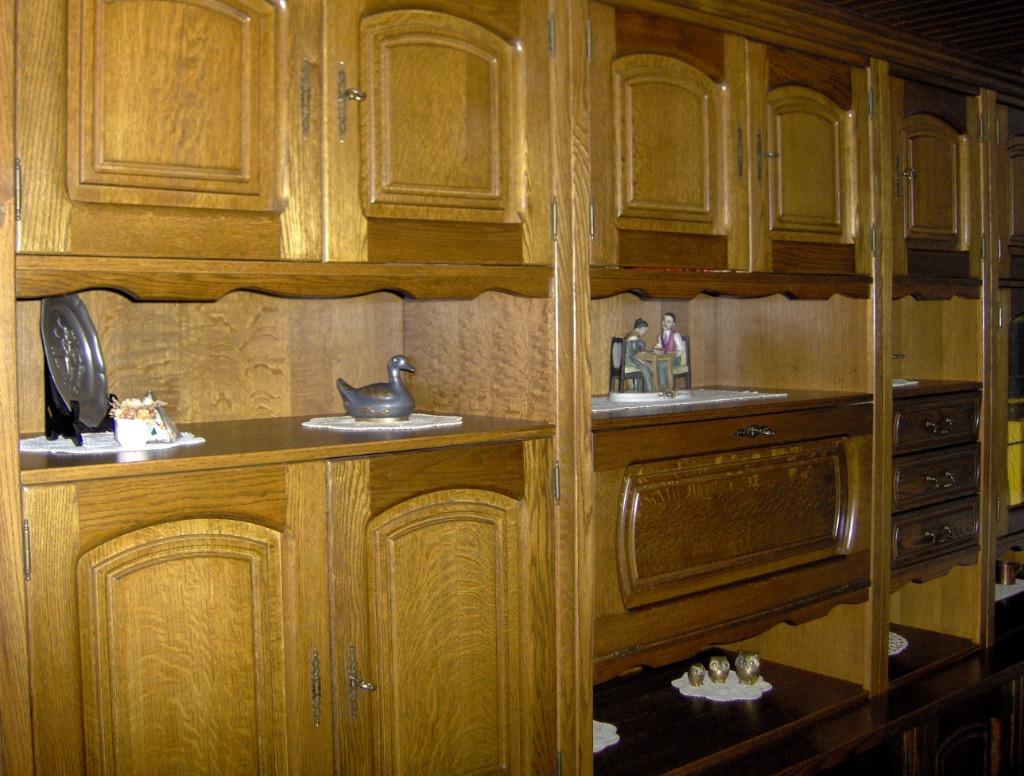 Schitterende EIKEN wandkast : 3,5 m - onberispelijke nieuwe, Ophalen, Zo goed als nieuw, Met deur(en)