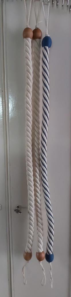 Lot de 3 embrasses ou cordon pour rideaux ,corde torsadé., Huis en Inrichting, Stoffering | Gordijnen en Lamellen, Blauw, Corde torsadé
