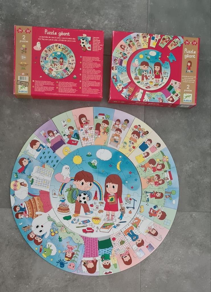 Djeco puzzels 24 + 24 stukken, Ophalen, Gebruikt