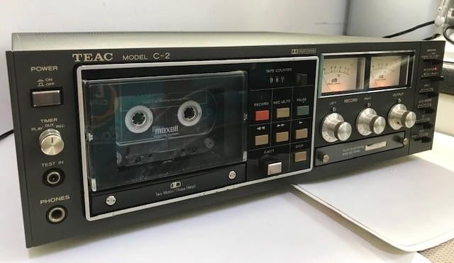 Platine cassette Teac C 2 vumètres 3 têtes analoge😎🎶🔊👌, TV, Hi-fi & Vidéo, Decks cassettes, Enlèvement ou Envoi, Simple, Autres marques