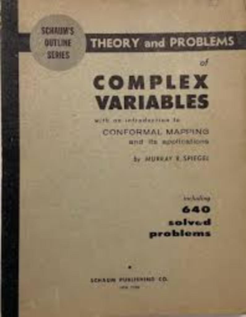 Theory/Problems of Complex Variables|Murray R. Spiegel, Enlèvement ou Envoi, Utilisé, Autres sujets/thèmes, Zie beschrijving