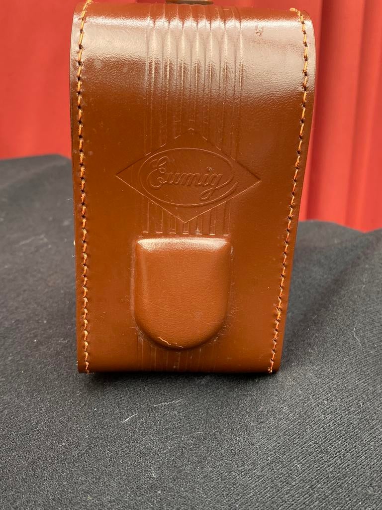 Leren tas voor Eumig 8 m/m camera, 1940 tot 1960, Filmcamera
