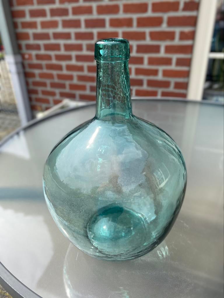 Dame Jeanne vaas / fles, Huis en Inrichting, Woonaccessoires | Vazen, Ophalen, Zo goed als nieuw, Glas, Minder dan 50 cm