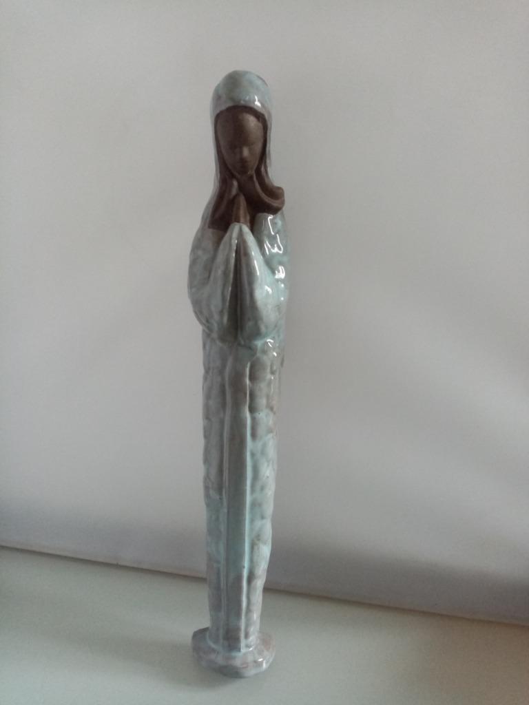Keramisch wandbeeldje Virgin Mary P. Sersté 70s 28cm, Ophalen