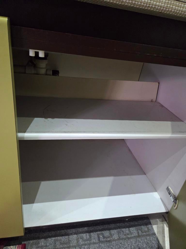 Groene vintage keuken, Huis en Inrichting, Keuken | Complete keukens, Zo goed als nieuw, Enkelwandige keuken, Groen, Kunststof