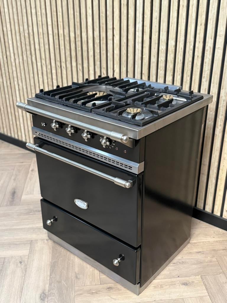 Poêle Lacanche de luxe 70cm noir + gaz en très bon état, Enlèvement ou Envoi, Comme neuf, Gril, Électrique