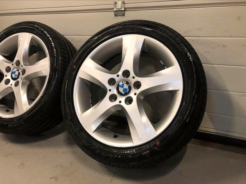 17inch Originele BMW Style 142 Breedset Velgen! Nwe Banden!, Auto-onderdelen, Gebruikt, -, -, Banden en Velgen