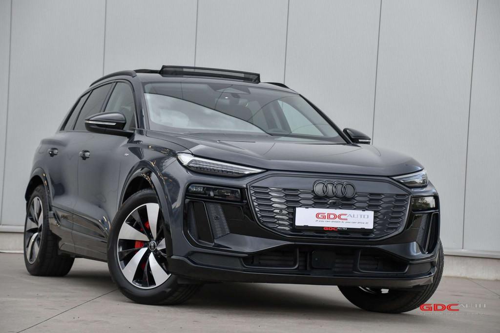 Audi Q6 e-tron Q6 e-Tron I S-line I Pano I Trekhaak I Matrix, Auto's, Audi, Gebruikt, Zwart, Leder, 5 zetels
