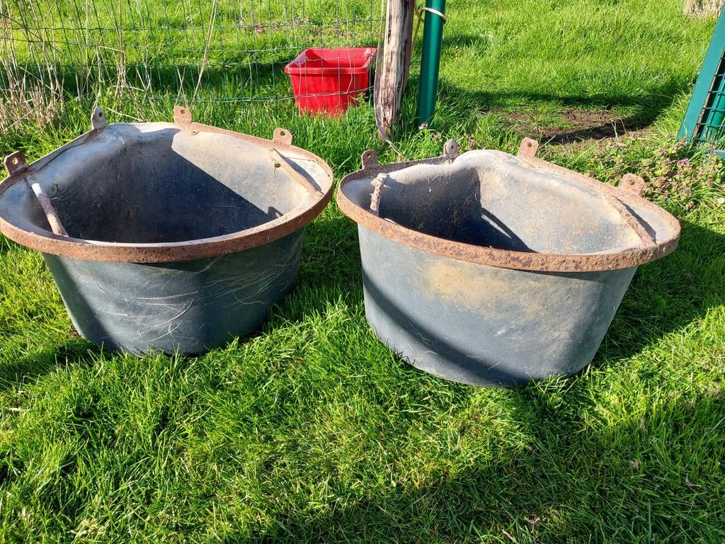 Abreuvoir d'angle pour animaux 2 pièces, Enlèvement