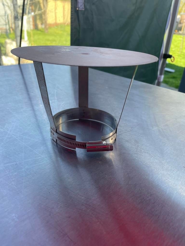 Chapeau inox 80 mm, Bricolage & Construction, Enlèvement, Comme neuf, Inox