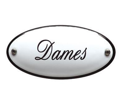 panneau de texte Toilettes en émail - panneau de porte