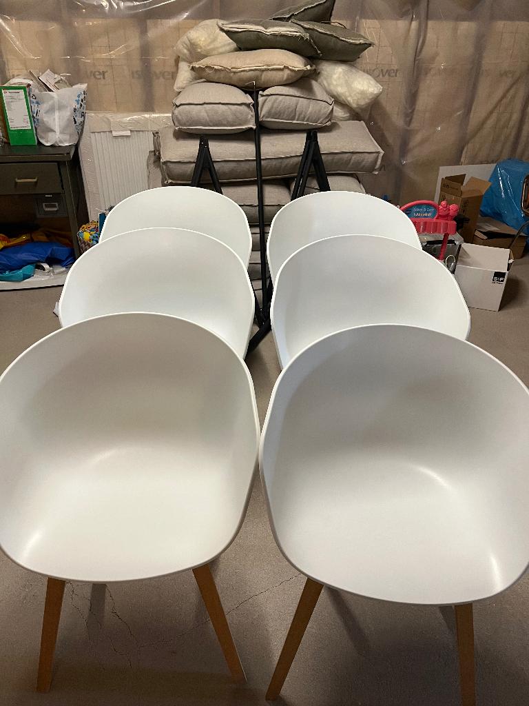 HAY stoelen, Huis en Inrichting, Gebruikt, Wit, Vijf, Zes of meer stoelen, Ophalen