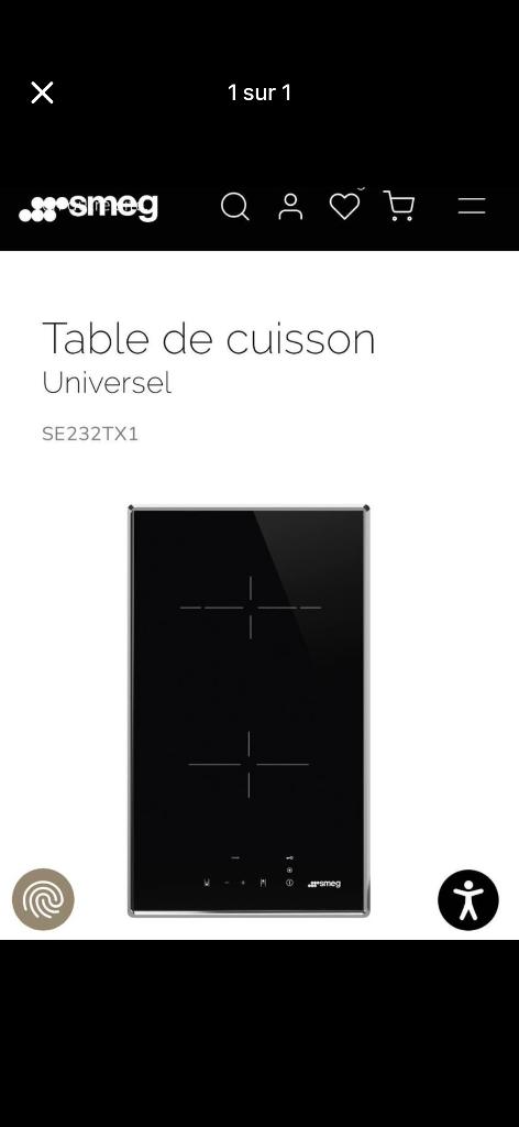 Taque cuisson Smeg neuve, Electroménager, Neuf, Enlèvement, À Poser, 3 zones de cuisson ou moins