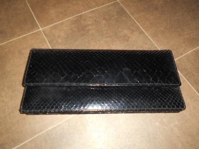 Vintage avond-tas-enveloppe, Ophalen of Verzenden, Zo goed als nieuw, Zwart