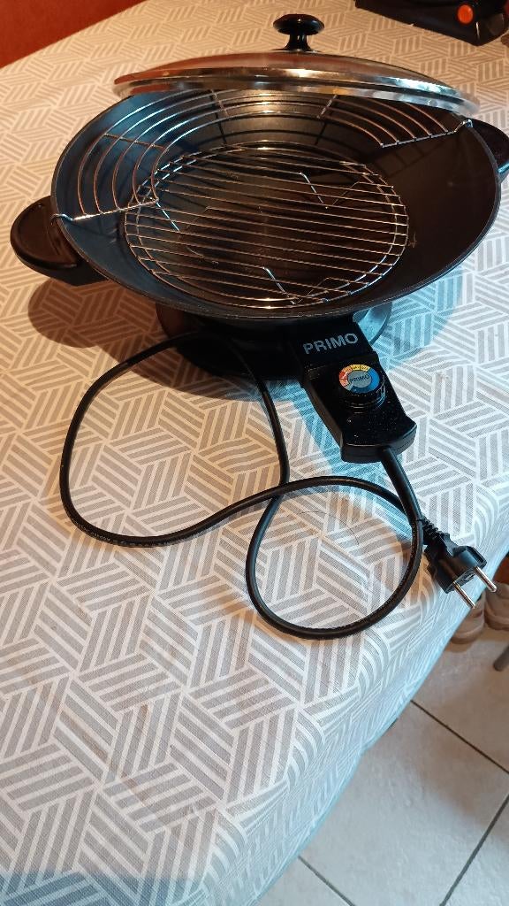 elektrische wok - Hamme, Huis en Inrichting, Ophalen, Gebruikt, Inox, Wok