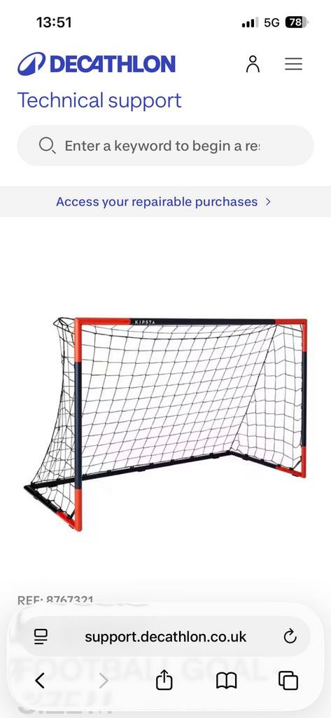 Voetbaldoel Kipsta 2m op 3m, Ophalen, Zo goed als nieuw