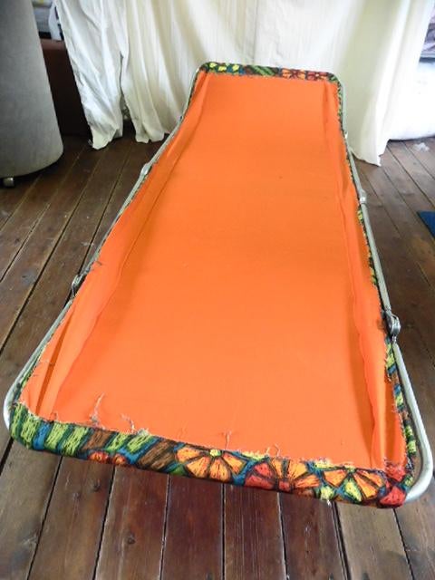 Relax métallique vintage repliable (année 70), Enlèvement, Utilisé