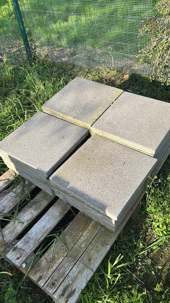 Betontegels, Ophalen, Gebruikt