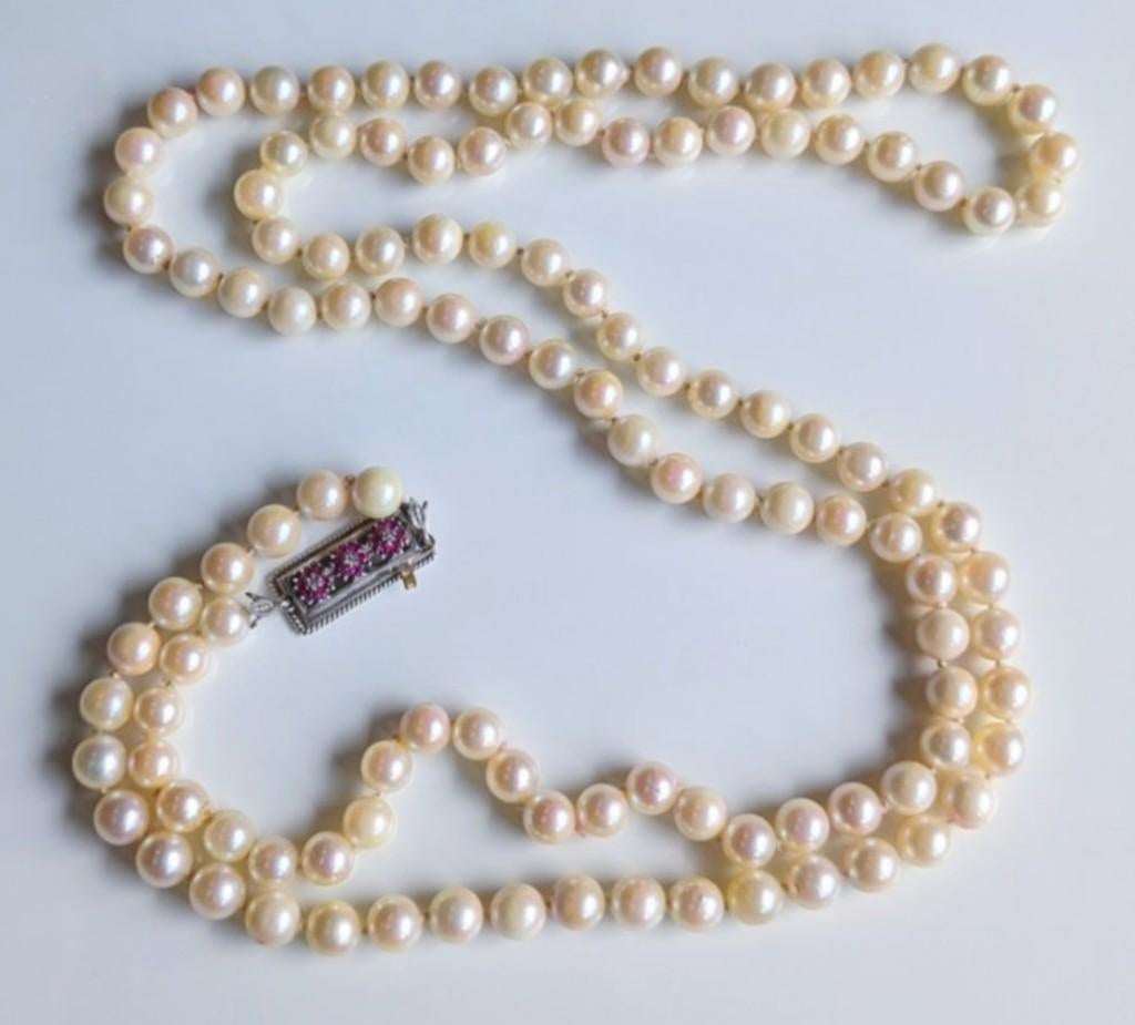 18 karaat goud halsketting parels, Handtassen en Accessoires, Kettingen, Ophalen of Verzenden, Goud, Goud