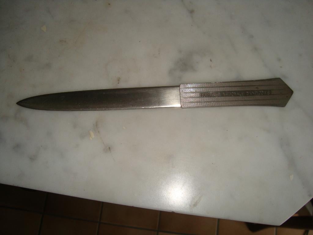 Metalen brievenopener Fabrique Nationale d'Explosifs., Antiek en Kunst, Ophalen