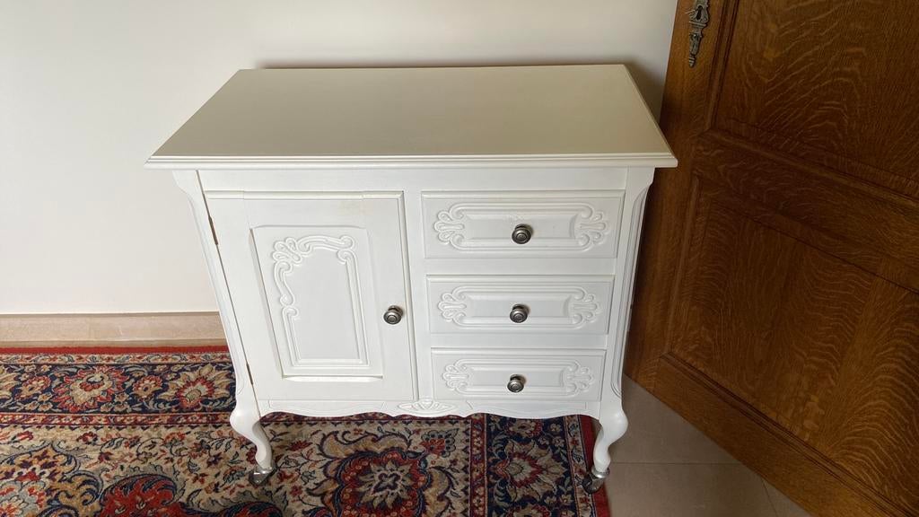 Kastje met deur 3 laden, Ophalen, Gebruikt, Klassiek, 50 tot 100 cm