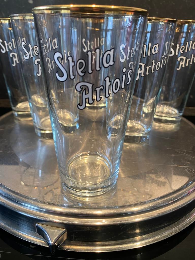 Stella Artois 6 boerkes, Verzamelen, Ophalen of Verzenden, Gebruikt, Glas of Glazen, Stella Artois