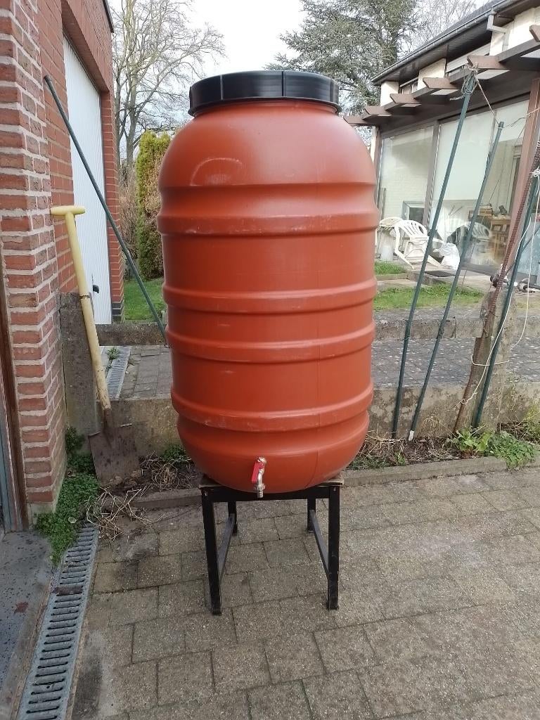 Tonneau, bidon, baril de pluie de 220 litres avec robinet, 150 litres ou plus, Comme neuf, Synthétique, Enlèvement