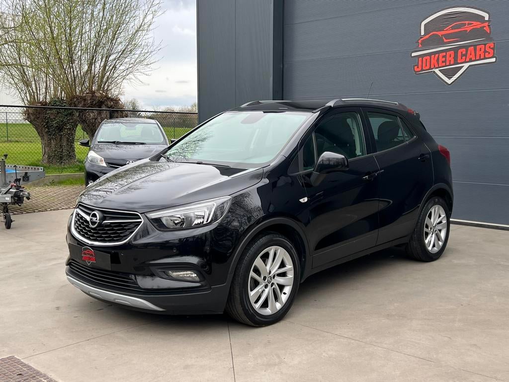 Opel Mokka X 1.6i 4x2 Cosmo CarPlay Airco, Auto's, Stof, Zwart, Bedrijf, Airbags