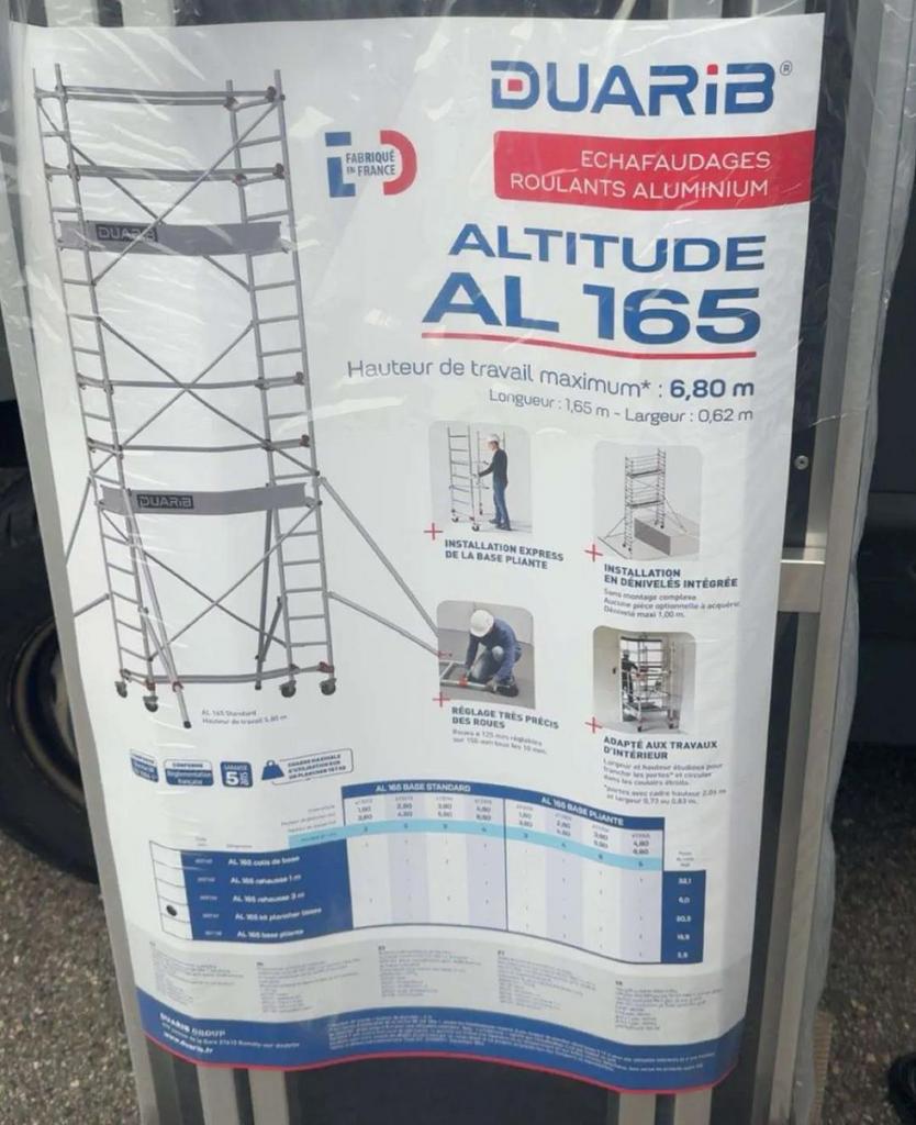 ️ NEUF - Échafaudage DUARIB Altitude AL 165 (H. 6m80), Bricolage & Construction, Enlèvement, Neuf, Échafaudage fixe ou roulant