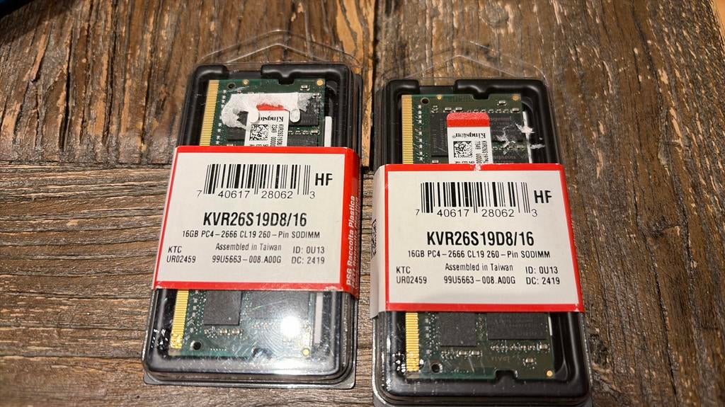 Kingston Technology ValueRAM - 2 X 16GB, Computers en Software, RAM geheugen, DDR4, Nieuw, Ophalen of Verzenden, Laptop