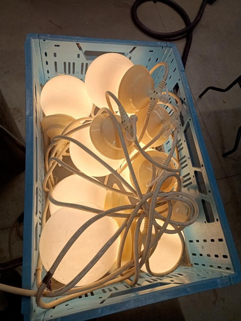 buitenverlichting, slinger met 8 lamepn = LED, Tuin en Terras, Ophalen, Kunststof, Gebruikt, Netvoeding