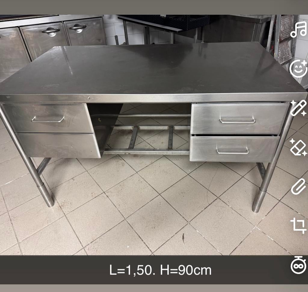 Werktafel roestvrije staal (inox), Zakelijke goederen, Ophalen of Verzenden