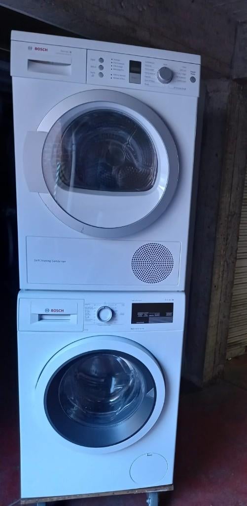 Bosch 8 kg A +++ wasmachine. Bosch wasdroger. Serie 6, Ophalen, Zo goed als nieuw