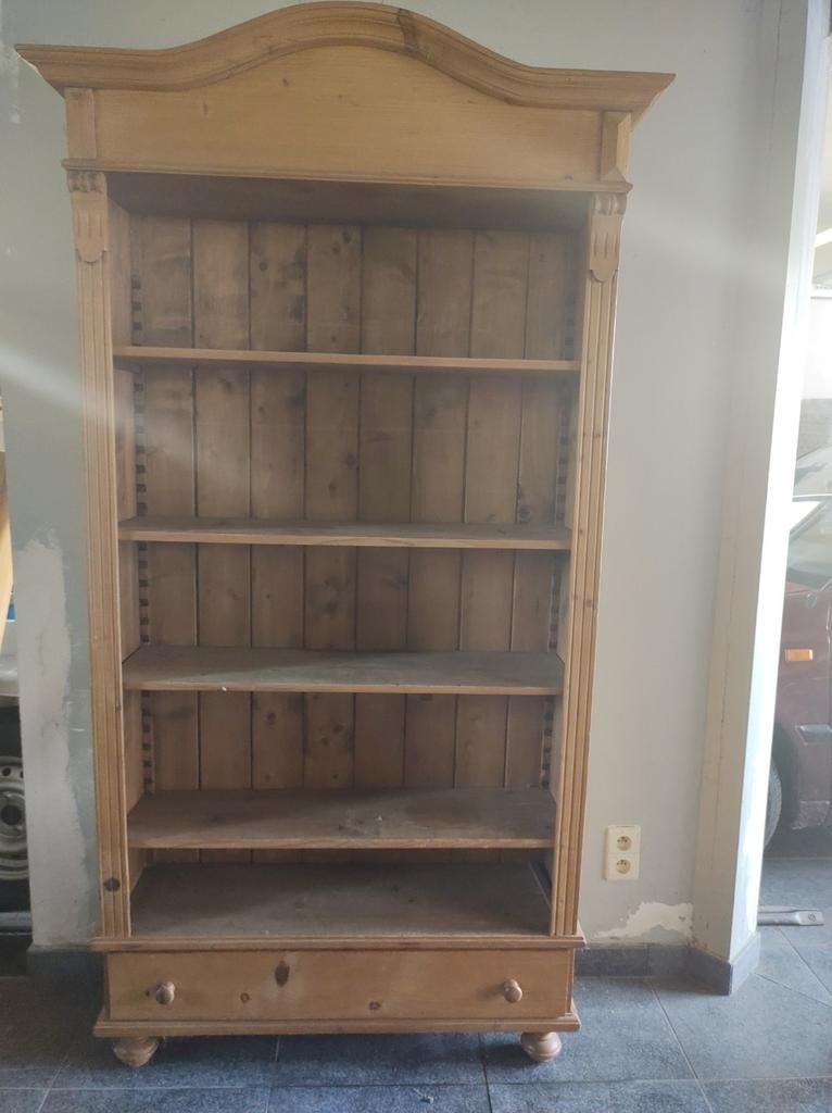 Antieke volhouten boekenkast, Huis en Inrichting, Kasten | Boekenkasten, Ophalen