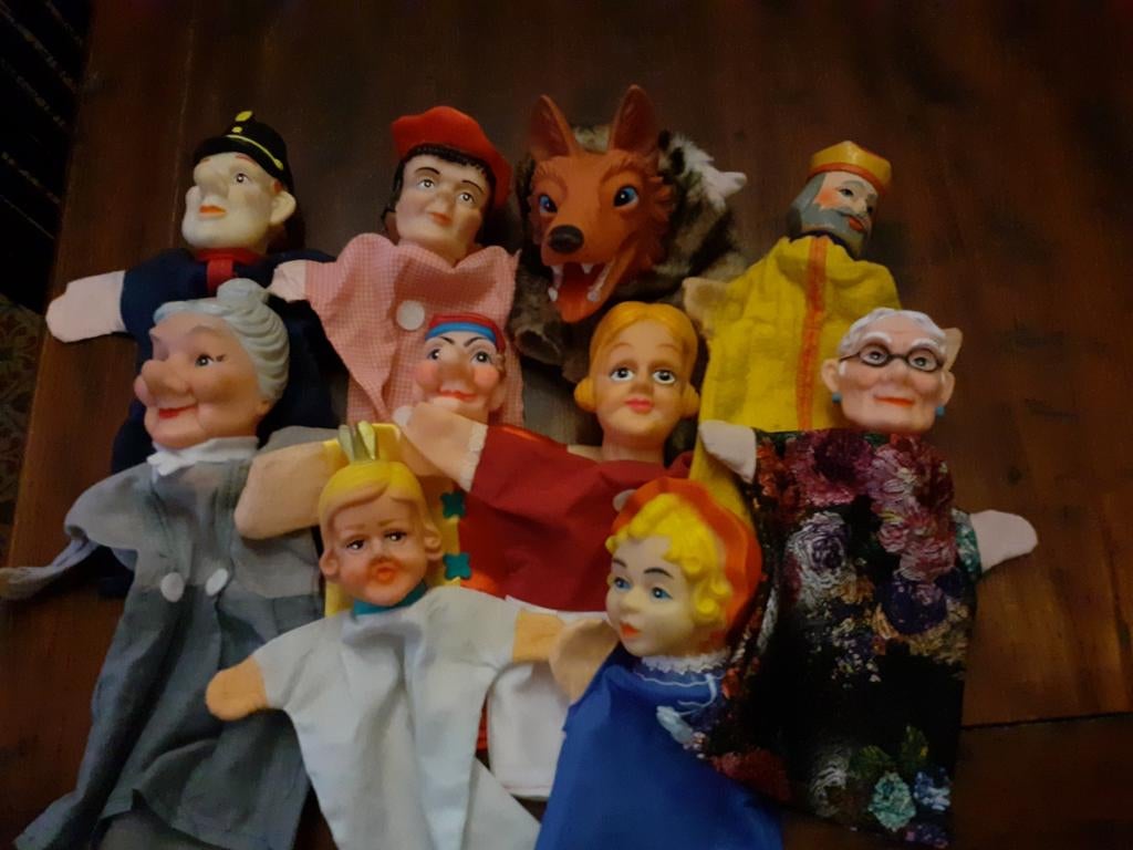 Retro handpoppen poppenkastpoppen ( C ), Verzamelen, Ophalen of Verzenden