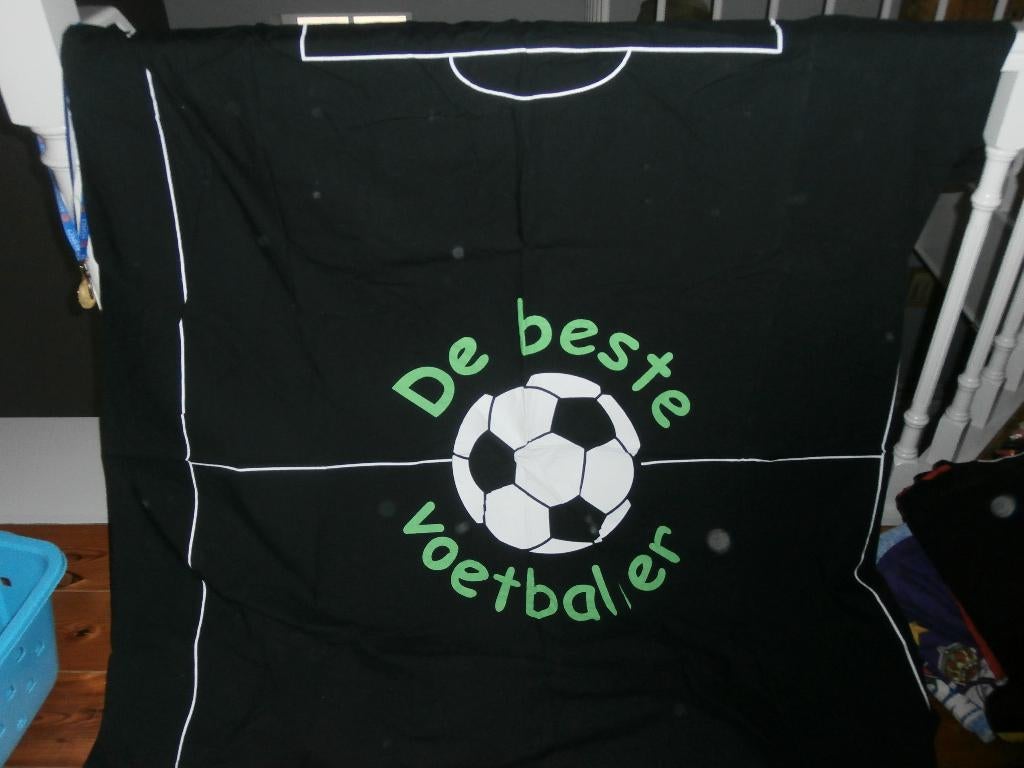 De beste voetballer eenpersoonsdekbed + kussensloop, Enfants & Bébés, Chambre d'enfant | Linge de lit, Enlèvement ou Envoi, Comme neuf