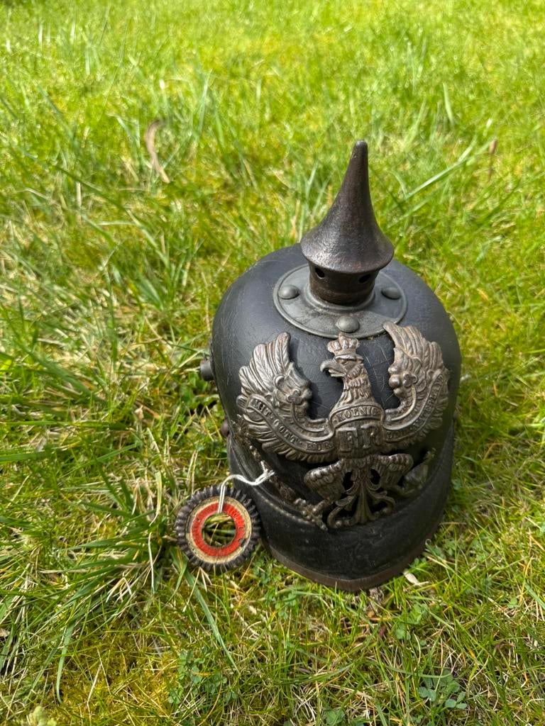 WW1 casque a pointe Allemand, Collections, Enlèvement ou Envoi