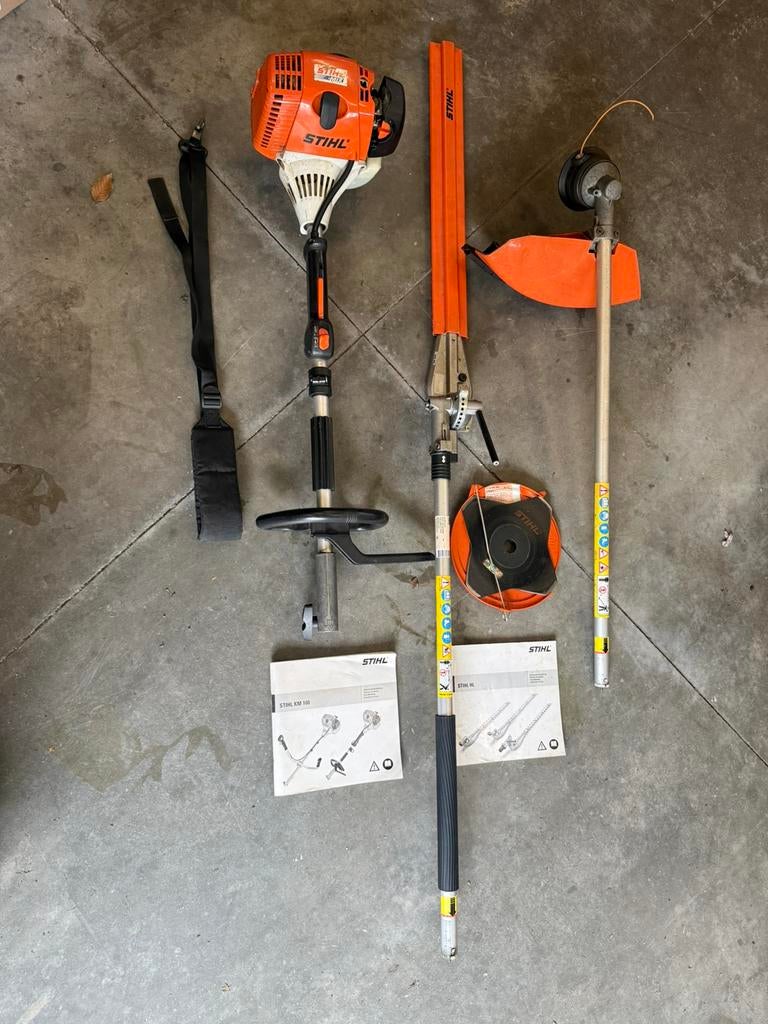 Stihl km100R combi systeem bosmaaier heggenschaar, Tuin en Terras, Ophalen, Zo goed als nieuw